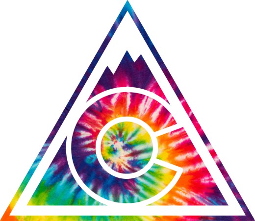 Colorado Avalanche rainbow spiral tie-dye logo vinyl decal